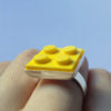 Anillo amarillo, bisutería artesanal LEGO®