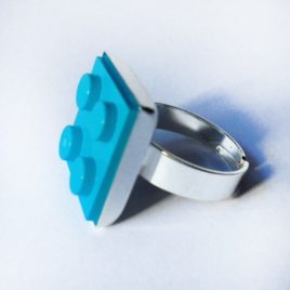 Anillo azul, bisutería artesanal LEGO®