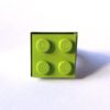 Anillo verde lima, bisutería artesanal LEGO®