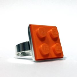 Anillo naranja, bisutería artesanal LEGO®