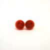 Pendientes rojo translúcido 1×1 redondos