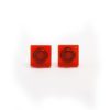 Pendientes rojo translúcido 1×1 cuadrados