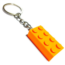 llavero LEGO naranja