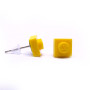 Pendientes amarillos 1x1 cuadrados