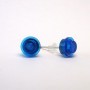 Pendientes azul translúcido 1×1 redondos