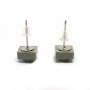 Pendientes grises 1x1 cuadrados