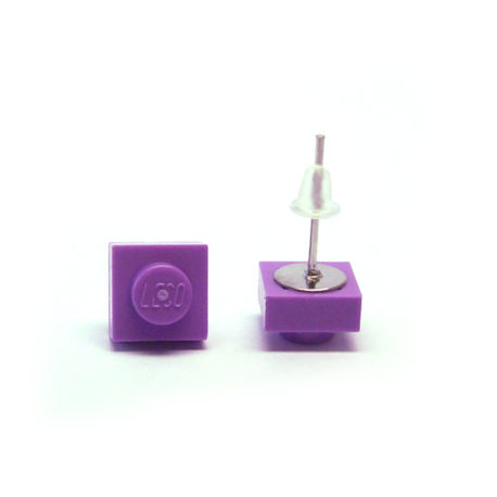 Pendientes lilas 1x1 cuadrados