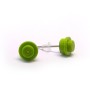 Pendientes verde lima 1x1 redondos