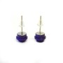 Pendientes morados 1x1 redondos