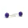 Pendientes morados 1x1 redondos