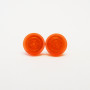 Pendientes naranja translúcido 1x1 redondos