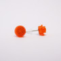 Pendientes naranja translúcido 1x1 redondos