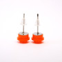 Pendientes naranja translúcido 1x1 redondos