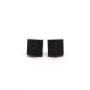 Pendientes negros 1x1 cuadrados