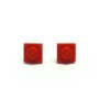 Pendientes rojos 1x1 cuadrados