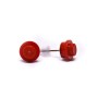 pendientes rojos 1x1 redondos