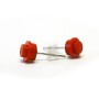 pendientes rojos 1x1 redondos