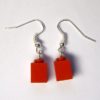 Pendientes largos de LEGO® rojos