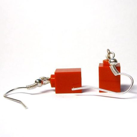 Pendientes largos de LEGO® rojos