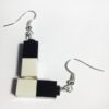 Pendientes largos de LEGO ® blancos y negros