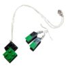 Pendientes largos de LEGO ® verdes y negros