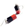 Pendientes largos de LEGO ® rojos y negros